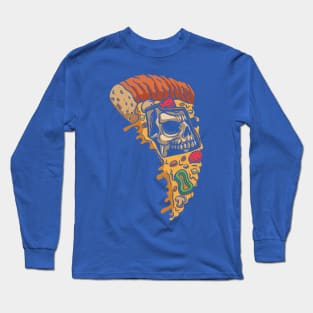 pizza chef pizzazilla skeleton Long Sleeve T-Shirt